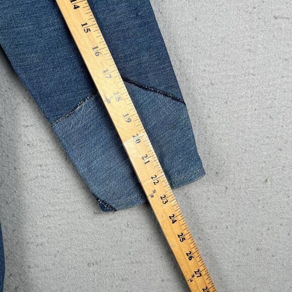 Vintage 70s Patchwork Jacket Small Medium Blue Denim Custom Handmade Lined - Picture 12 of 16